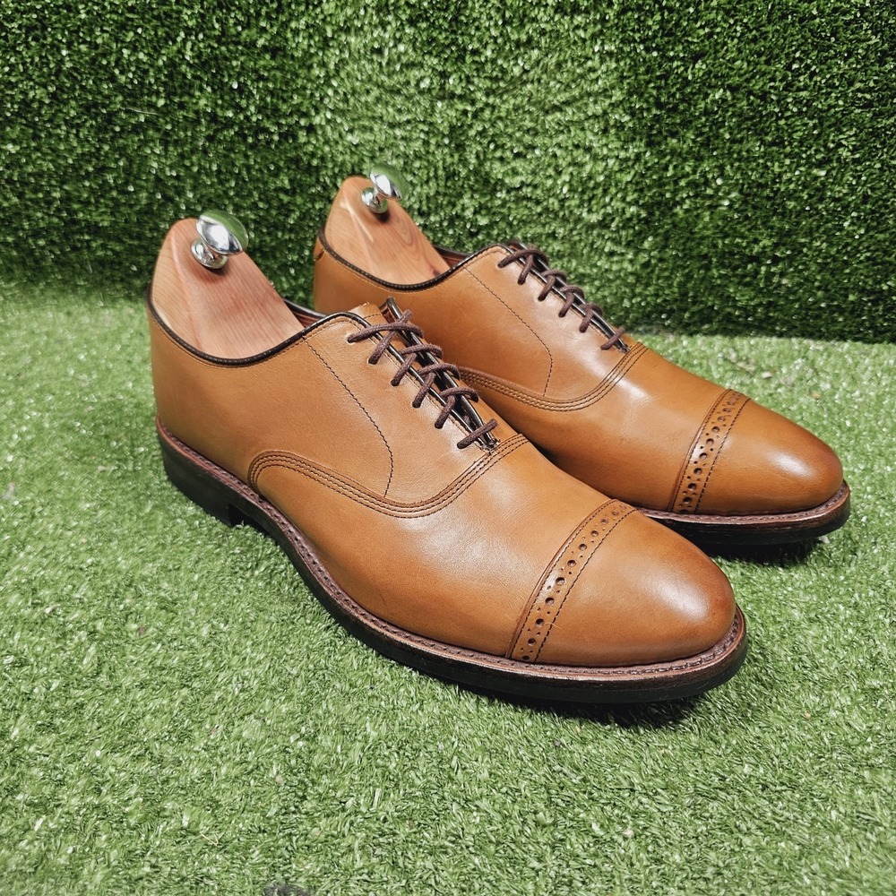 Allen Edmonds Dainite Fifth Avenue Walnut Brown Cap-Toe Dress Shoes Mens 10.5 D